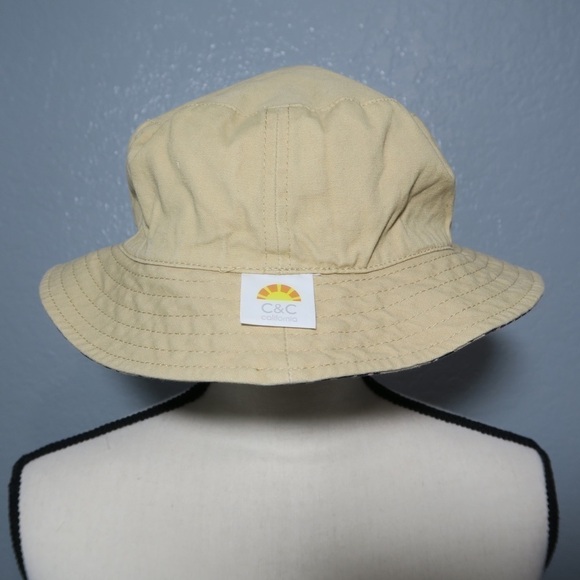 C&C California Beige Reversible Bucket‎ Hat Leopard Print Summer Tan - Picture 4 of 7